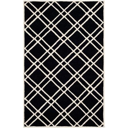 Safavieh Cambridge Large Rectangle Area Rug, Black and Ivory - 8 x 10 ft. CAM142E-8